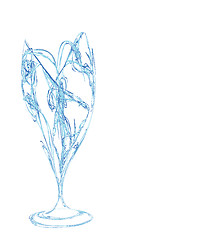 Image showing The stylized wine glass for fault 