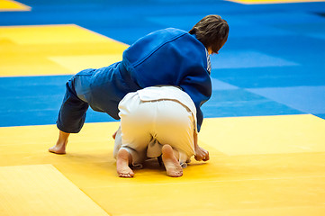 Image showing Fighter girl in Judo