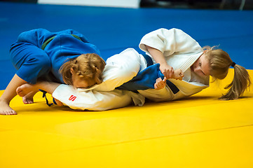 Image showing Fighter girl in Judo