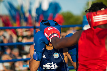 Image showing A boxing match between Alayn Limonta (Havana, Cuba) and Mamedov Gabil (Orenburg, Russia)