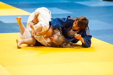 Image showing Fighter girl in Judo