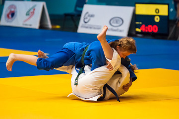 Image showing Fighter girl in Judo