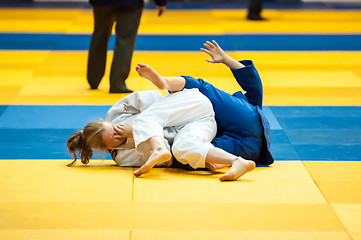 Image showing Fighter girl in Judo