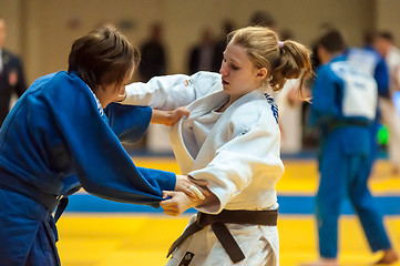 Image showing Fighter girl in Judo