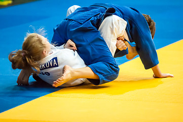 Image showing Fighter girl in Judo