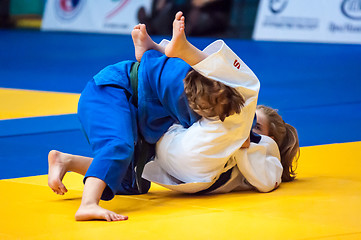 Image showing Fighter girl in Judo