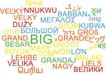 Image showing Big multilanguage wordcloud background concept