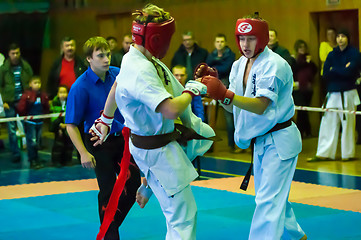 Image showing Open karate tournament kiokusinkaj,