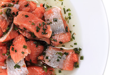 Image showing salmon fish pieces