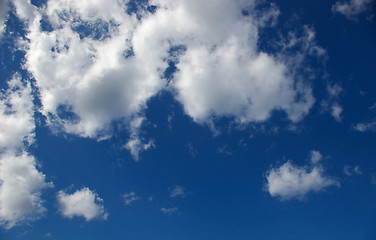 Image showing Beautiful sky with white clouds