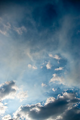 Image showing Beautiful sky with white clouds