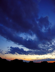 Image showing Beautiful sky with white clouds