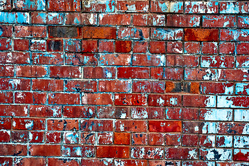 Image showing colored brick wall texture