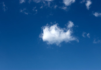 Image showing Beautiful sky with white clouds