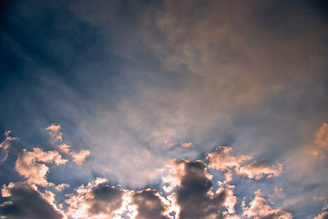 Image showing Beautiful sky with white clouds