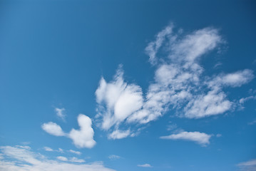 Image showing Beautiful sky with white clouds