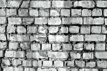 Image showing Vintage white background brickwall