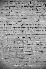 Image showing Vintage white background brickwall