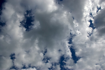 Image showing Beautiful sky with white clouds