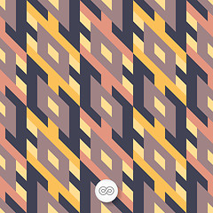 Image showing Seamless mosaic pattern. Geometric background. 
