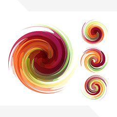 Image showing Colorful abstract icon set. Dynamic flow illustration. 