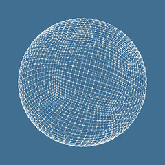 Image showing 3d sphere. Global digital connections. Technology concept. 