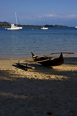 Image showing nosy be rock stone branch yacht boat