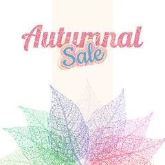 Image showing Autumnal sale background. EPS 10