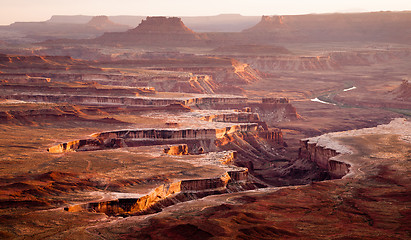 Image showing Sunset Soda Springs Basin Green River Canyonlands National Park