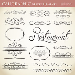 Image showing calligraphic design elements to embellish your layout