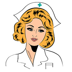 Image showing Beautiful friendly and confident nurse 