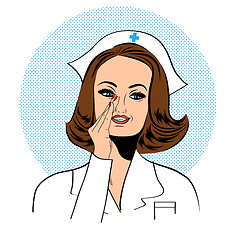 Image showing Beautiful friendly and confident nurse 