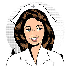 Image showing Beautiful friendly and confident nurse 