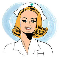 Image showing Beautiful friendly and confident nurse 