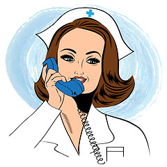 Image showing Beautiful friendly and confident nurse 