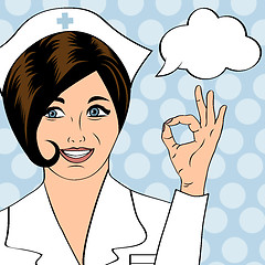 Image showing Beautiful friendly and confident nurse 