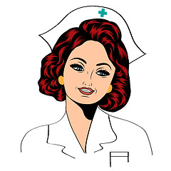 Image showing Beautiful friendly and confident nurse 