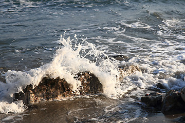 Image showing greece rock sea