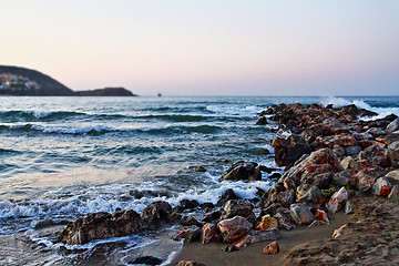 Image showing greece rock sea