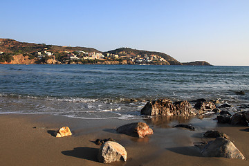 Image showing greece rock sea