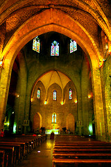 Image showing old medieval part of interior in church