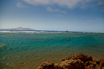 Image showing Beautiful seashore with calm cristal clear water