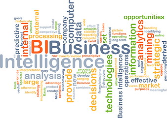 Image showing Business intelligence BI background concept