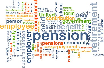 Image showing Pension background concept