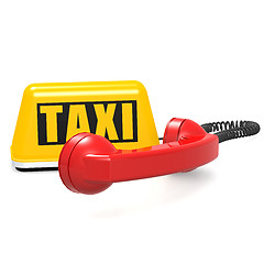 Image showing Taxi and phone