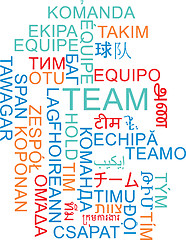 Image showing Team multilanguage wordcloud background concept