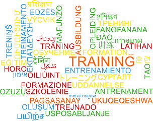 Image showing Training multilanguage wordcloud background concept