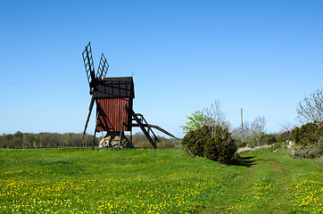 Image showing Historic traditional windmill