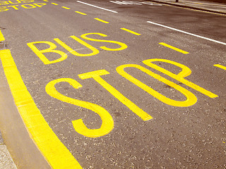 Image showing Retro look Bus stop