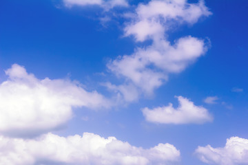 Image showing Blue sky and white fluffy clouds.